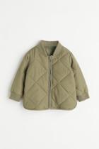 H & M - Quilted Bomber Jacket - Green