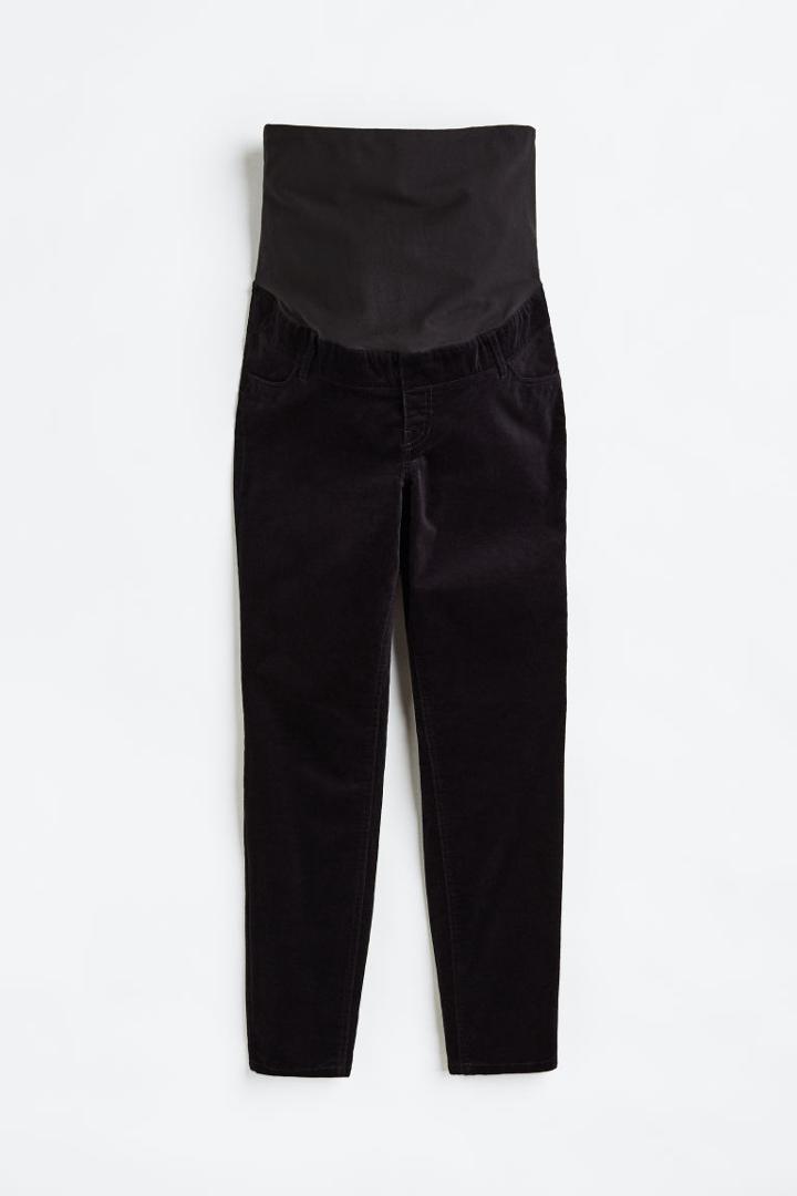 H & M - Mama Velvet Pants - Black