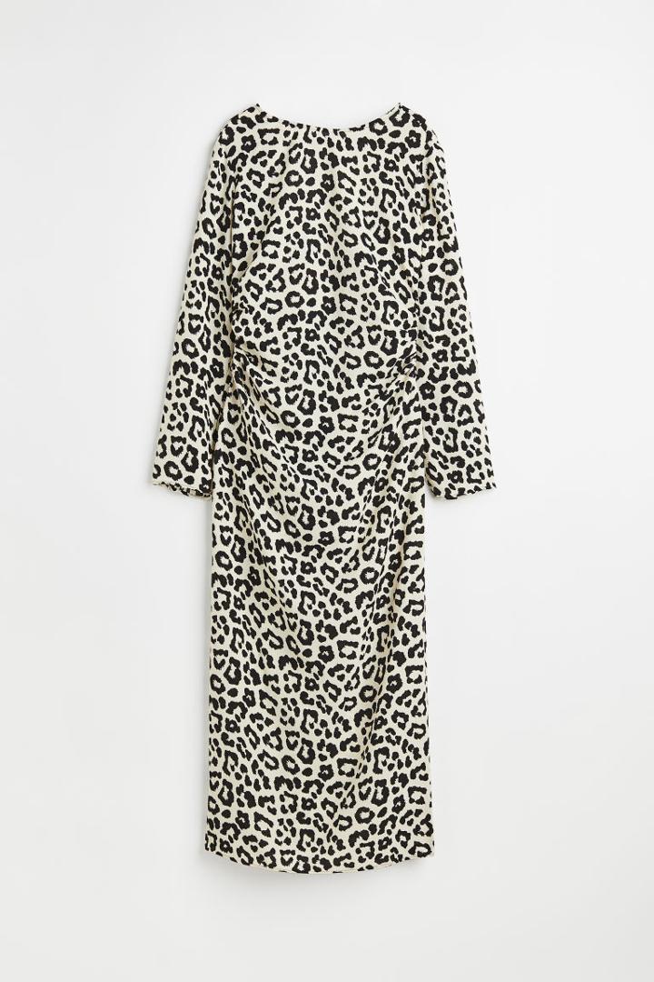 H & M - Patterned Dress - Beige
