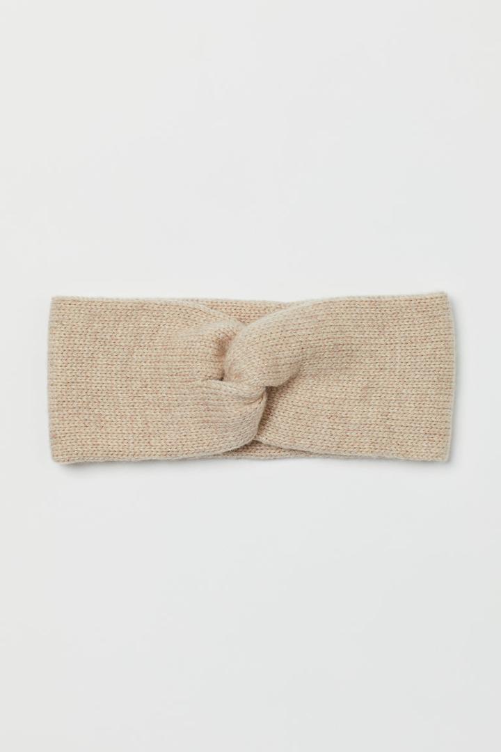 H & M - Knit Headband - Beige