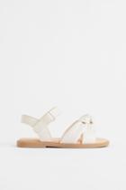 H & M - Knot-detail Sandals - White