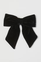 H & M - Hair Clip With Bow - Black