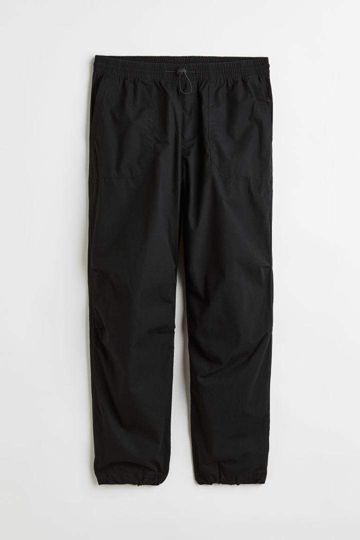 H & M - Loose Fit Cotton Joggers - Black