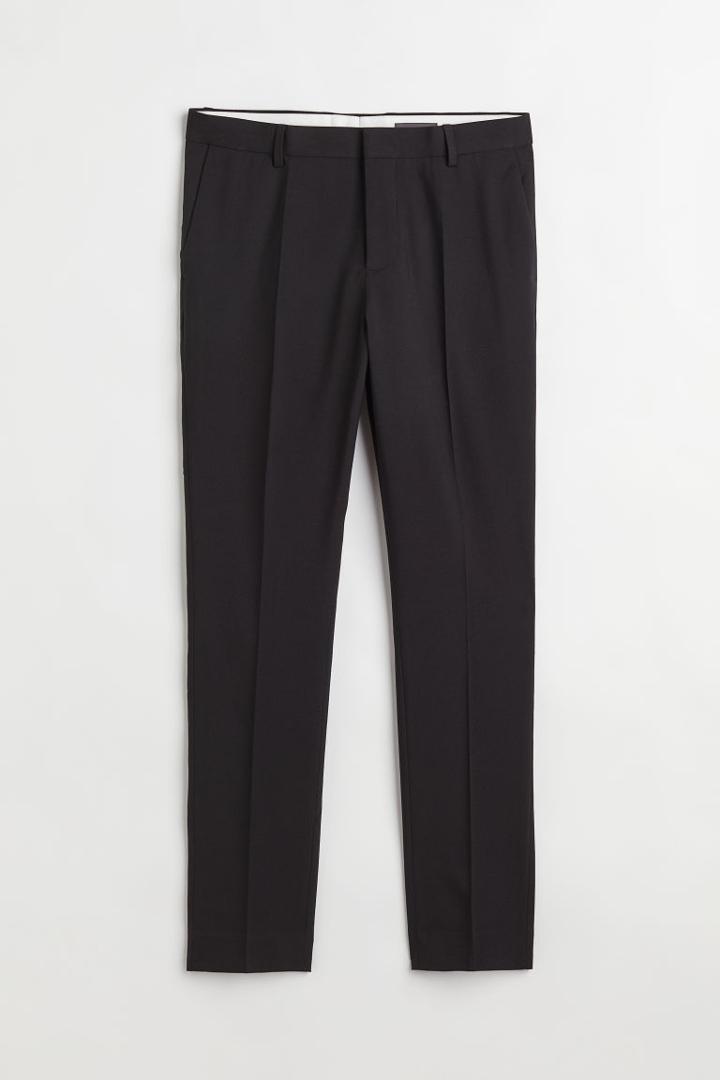 H & M - Skinny Fit Suit Pants - Black
