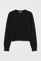H & M - Fine-knit Cardigan - Black