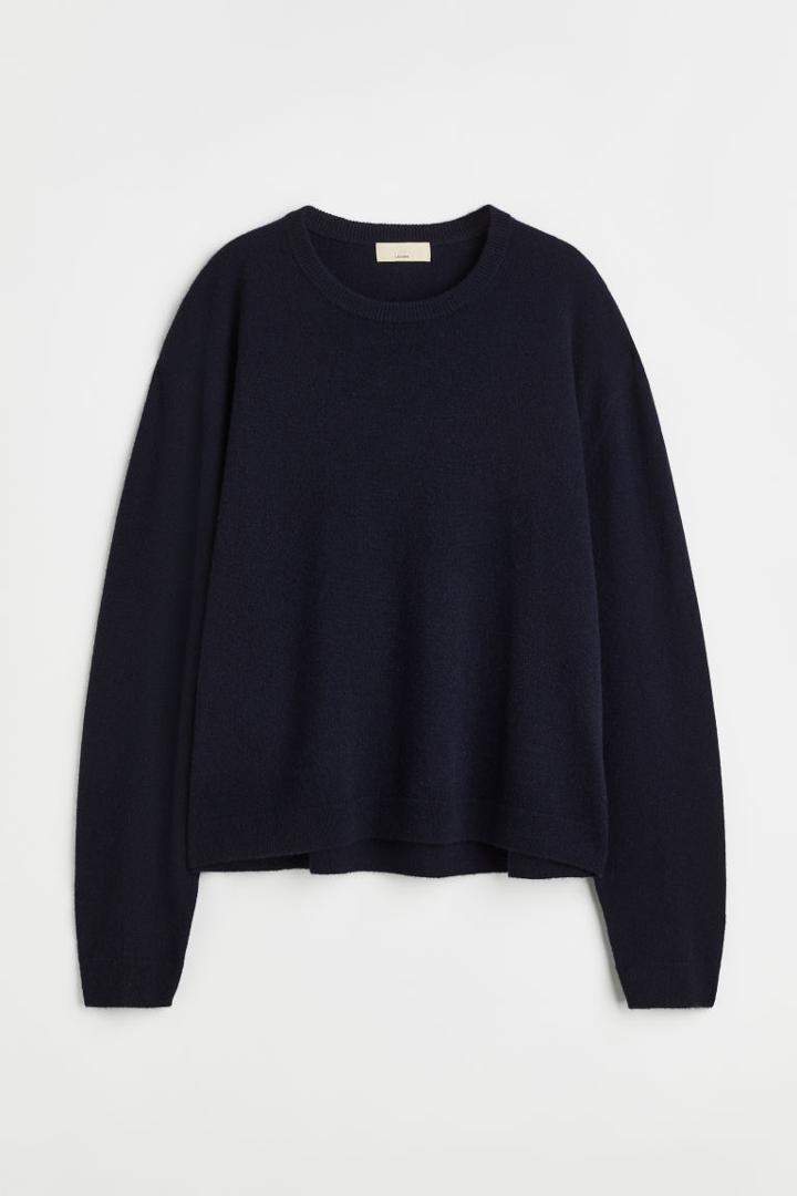 H & M - Fine-knit Cashmere Sweater - Blue