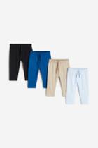 H & M - 4-pack Cotton Jersey Joggers - Blue