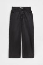 H & M - Wide Low Jeans - Black