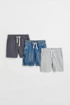 H & M - 3-pack Shorts - Gray