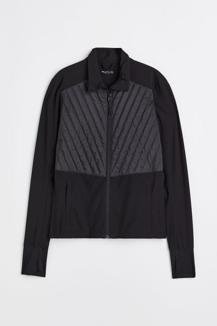 H & M - Slim Fit Running Jacket - Black