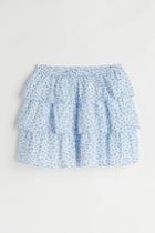 H & M - Tiered Mini Skirt - Blue