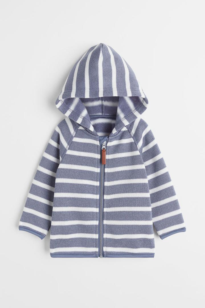 H & M - Knit Fleece Jacket - Blue