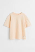 H & M - Oversized Slub Cotton T-shirt - Yellow