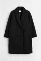 H & M - H & M+ Double-breasted Coat - Black