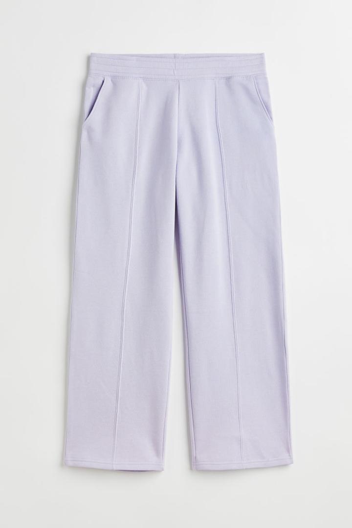 H & M - Straight-cut Joggers - Purple