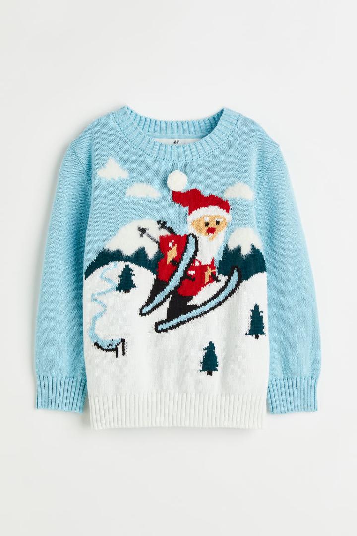 H & M - Interactive-design Sweater - Turquoise