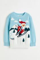 H & M - Interactive-design Sweater - Turquoise
