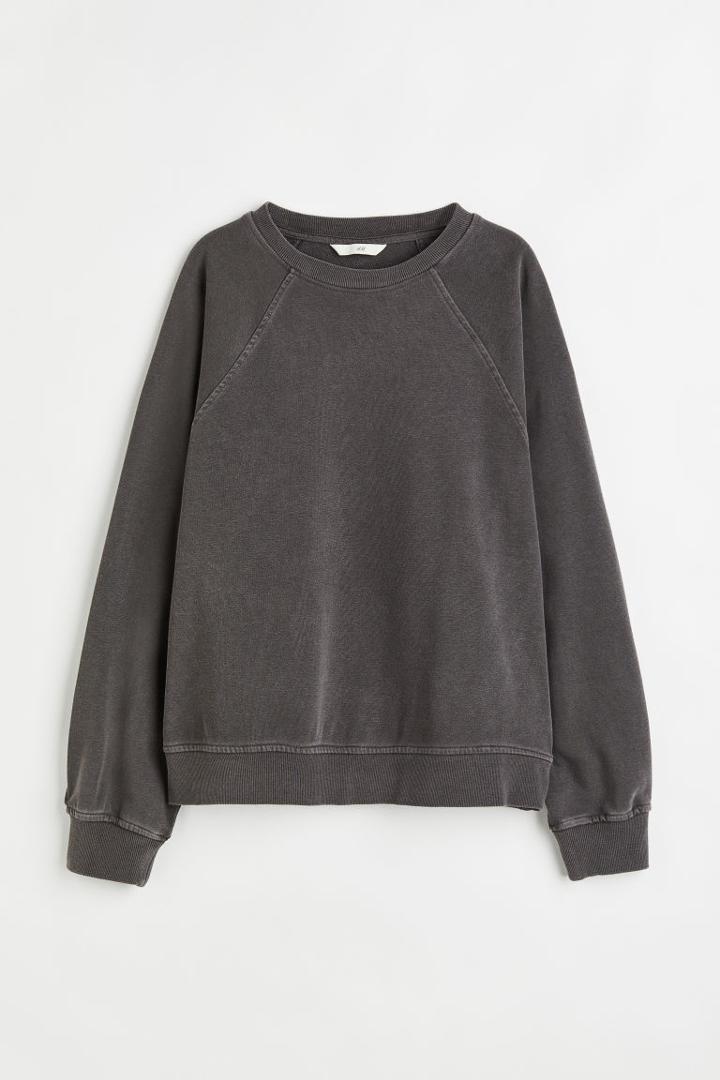 H & M - Crew-neck Sweatshirt - Gray