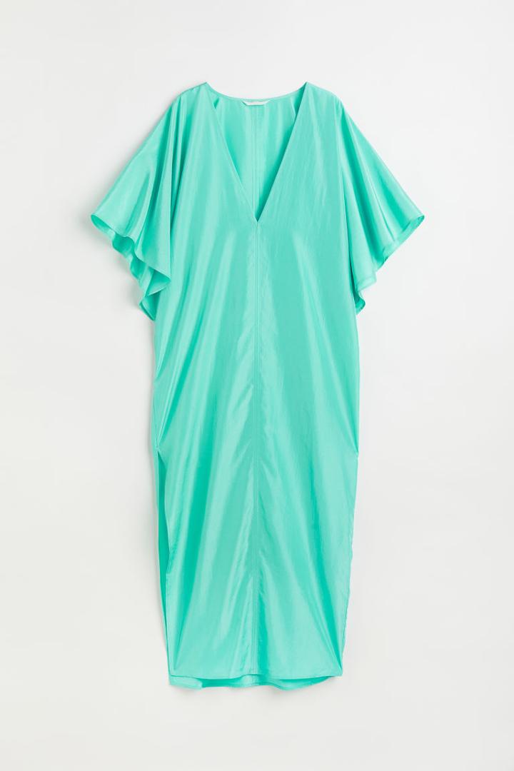 H & M - V-neck Dress - Turquoise