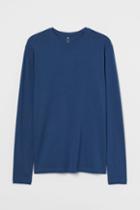 H & M - Slim Fit Jersey Shirt - Blue