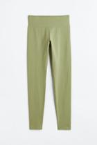 H & M - High Waist Leggings - Green
