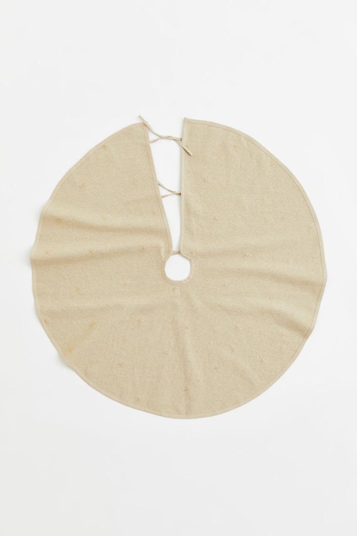 H & M - Linen-blend Christmas Tree Skirt - Beige