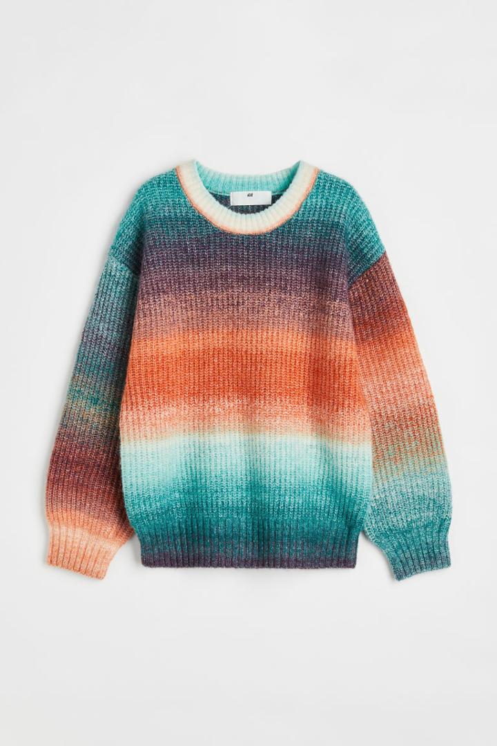 H & M - Jacquard-knit Jumper - Orange