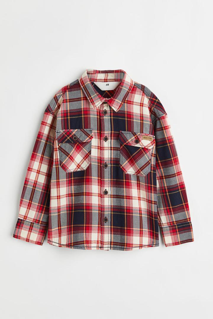 H & M - Twill Shirt - Red