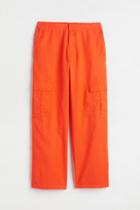 H & M - H & M+ Twill Utility Pants - Orange