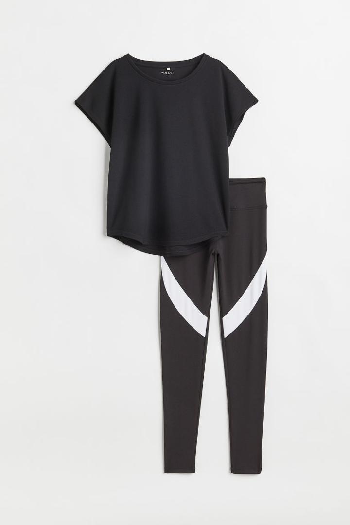 H & M - 2-piece Sports Set - Black