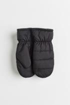 H & M - Water-repellent Padded Mittens - Black