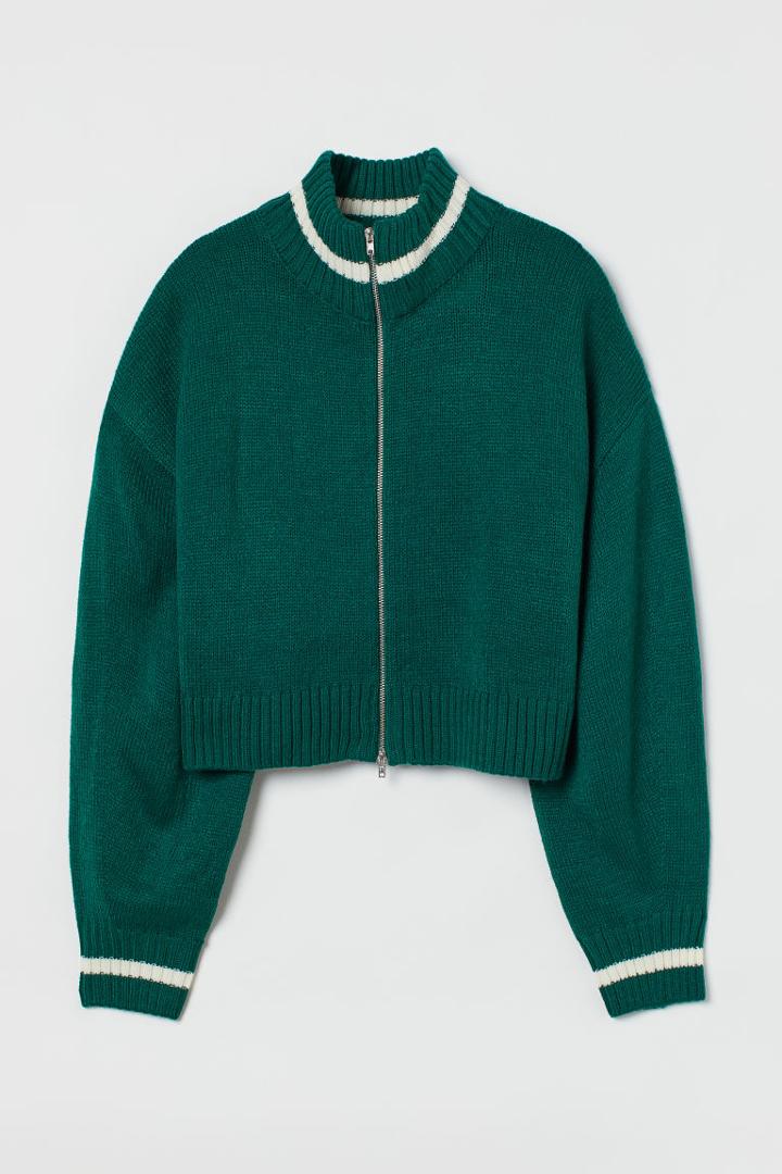 H & M - Sweater Jacket - Green