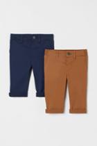 H & M - 2-pack Cotton Chinos - Beige