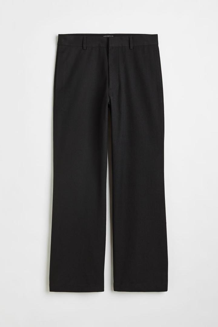 H & M - Loose Fit Flared Pants - Black