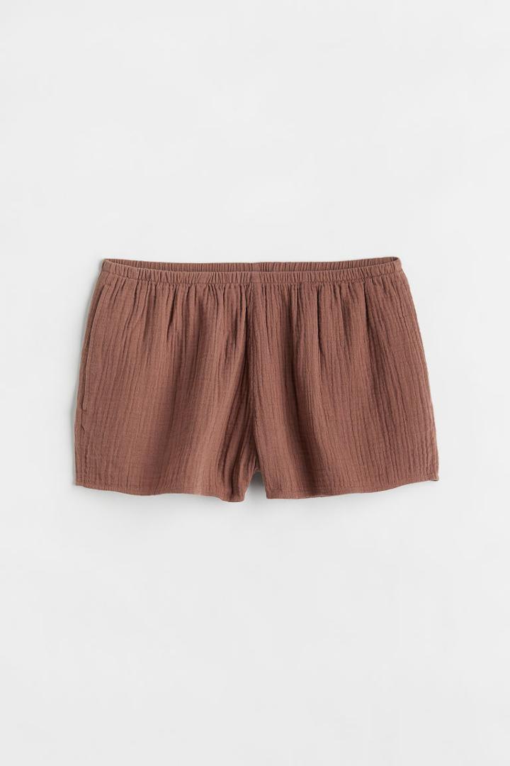 H & M - Textured-weave Shorts - Beige
