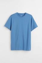 H & M - Regular Fit Crew-neck T-shirt - Blue