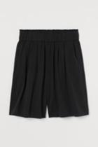 H & M - Lyocell-blend Shorts - Black
