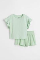 H & M - 2-piece Jersey Set - Green