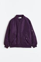 H & M - Oversized Bomber Jacket - Purple