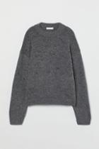 H & M - Beaded Sweater - Gray