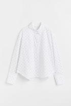 H & M - Stud-detail Shirt - White