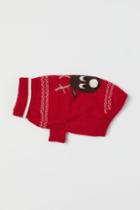 H & M - Jacquard-knit Dog Sweater - Red