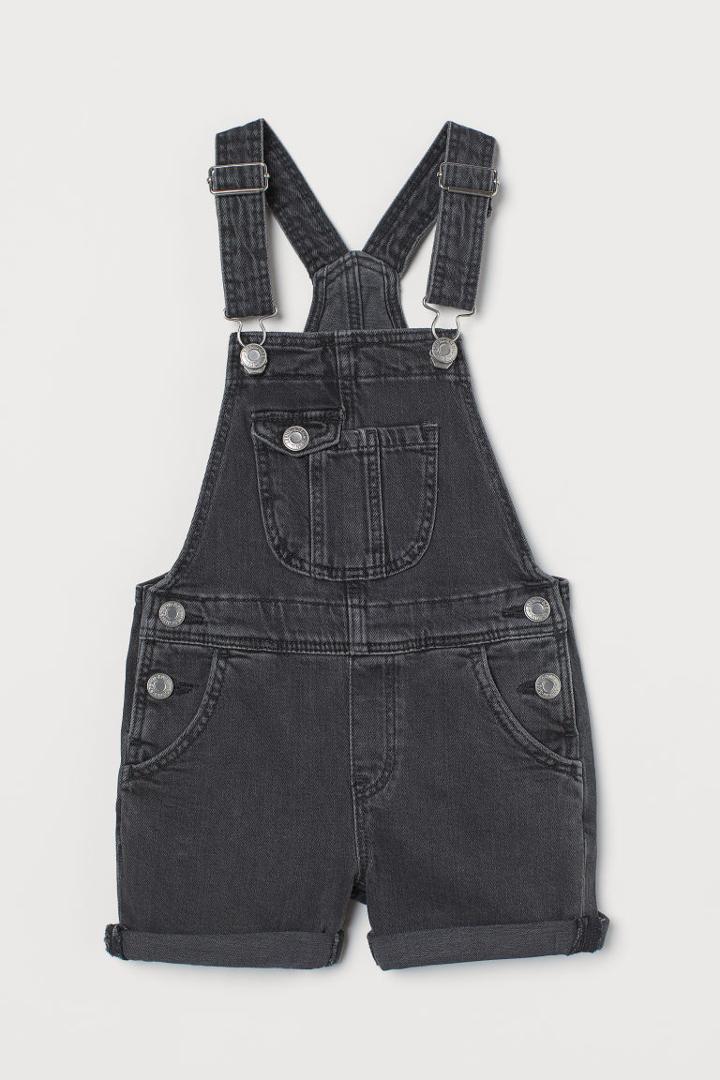 H & M - Comfort Stretch Overall Shorts - Black