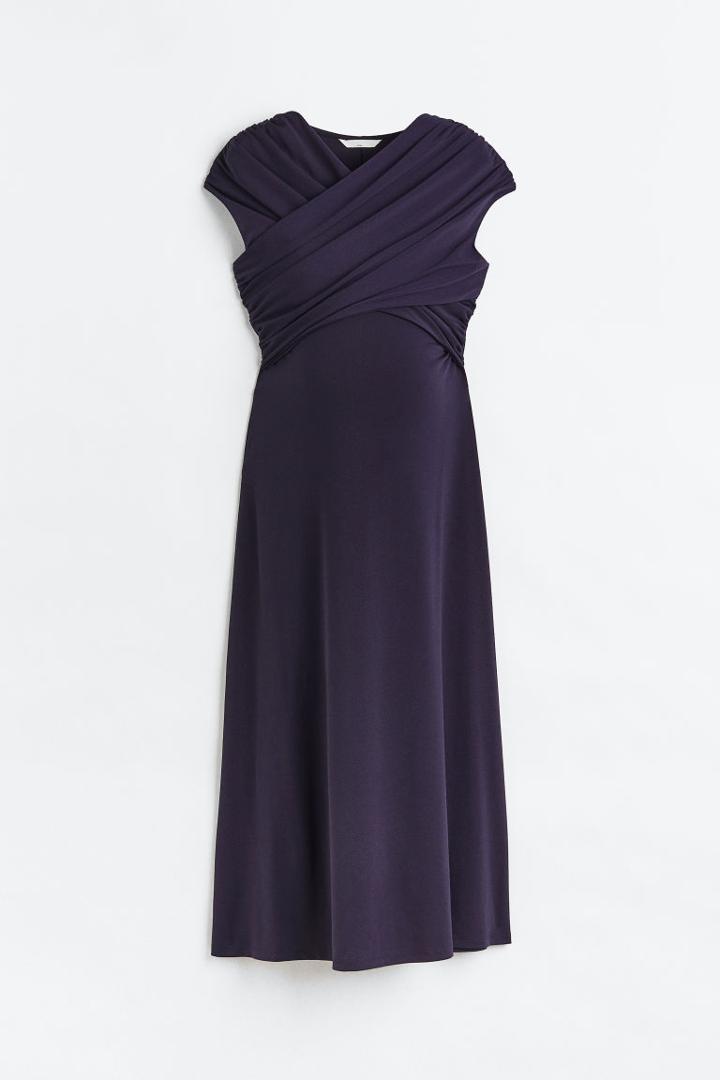 H & M - Mama Wrapover Nursing Dress - Blue