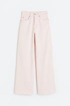 H & M - Wide High Jeans - Pink