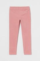 H & M - Corduroy Treggings - Pink