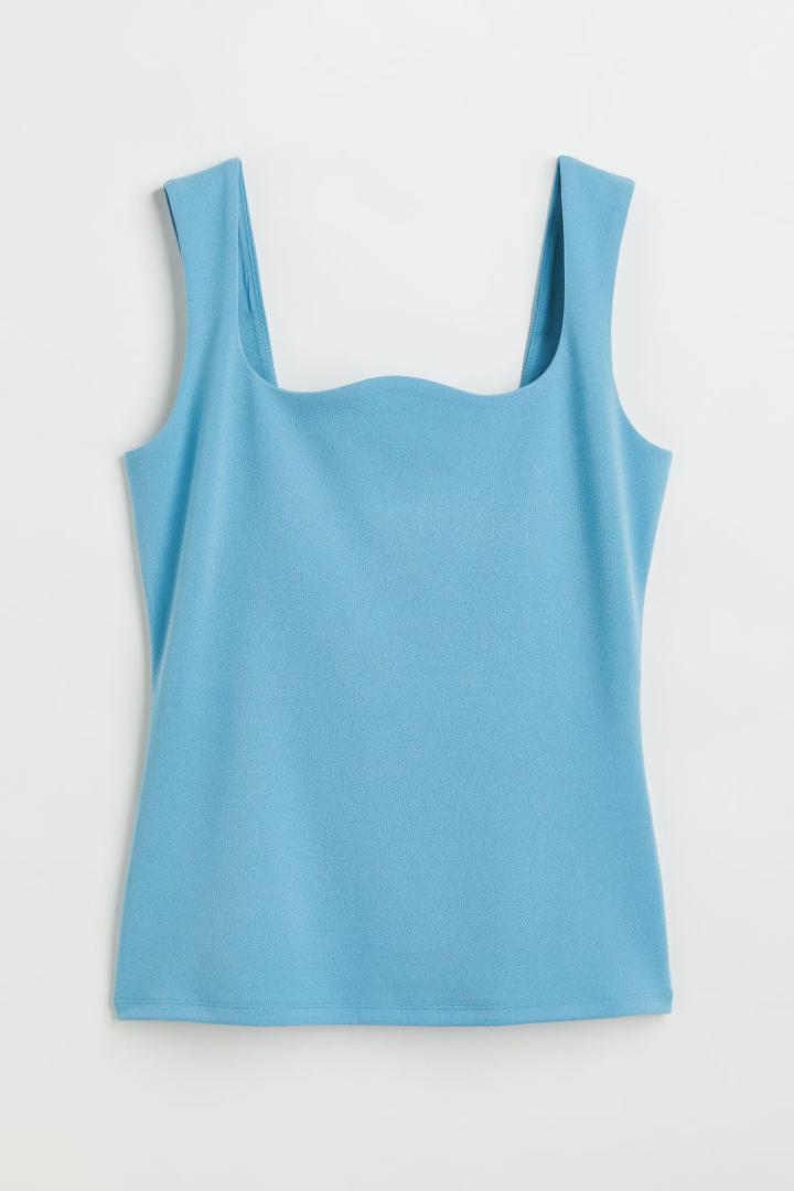 H & M - Fitted Top - Turquoise