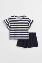 H & M - 2-piece Jersey Set - Blue