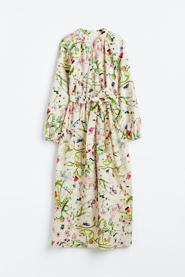 H & M - Linen-blend Dress - White