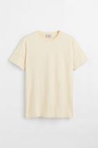 H & M - Slim Fit Premium Cotton T-shirt - Yellow